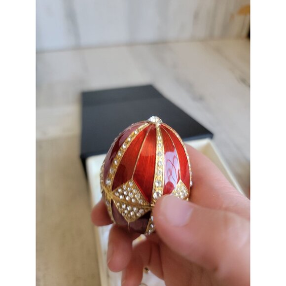 Fitz Floyd Red gold Jewel Egg box wine collection - Picture 6 of 7